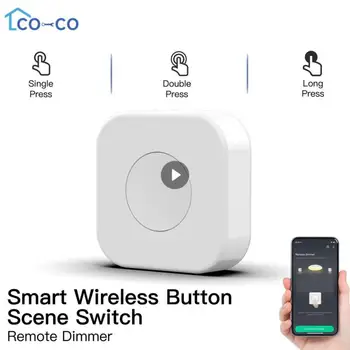 Кнопка Tuya ZigBee Smart Scene Switch Беспроводной мини-переключатель с возможностью подключения нескольких сцен Кнопка управления одним касанием работает на устройствах Zigbee