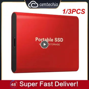 1/3ШТ Портативный твердотельный накопитель SSD 1 ТБ Высокоскоростной мобильный твердотельный накопитель 500 ГБ внешнего хранилища Поддерживает интерфейс Type-C USB 3.1 для