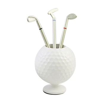 Подарочный набор для мини-гольфа Dropship, включающий 3 шариковые ручки для клюшек для гольфа и держатель для ручек, канцелярский набор, деловой подарок для мужчин и женщин