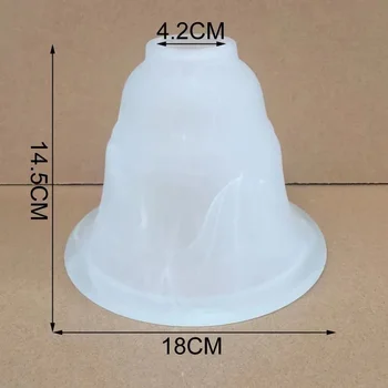 Стеклянный абажур E27 Белый матовый абажур с отверстием 4 см Потолочный вентилятор Настольная лампа бра Подвесной абажур в виде ракушки