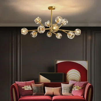 Скандинавский подвесной светильник Magic Bean стеклянная люстра творческая личность молекулярная столовая гостиная спальня домашний декор