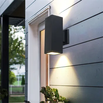 BEIAIDI Современный светодиодный настенный светильник для крыльца, установленный на поверхности, Наружный квадратный светильник для внутреннего двора виллы, водонепроницаемый уличный светильник