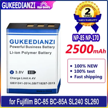 Аккумулятор GUKEEDIANZI NP-85 NP-170 2500 мАч для Fujifilm BC-85 BC-85A FinePix S1 SL240 SL260 SL280 SL300 SL305 SL1000 Batteria