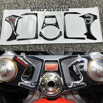 Новый мотоцикл rs 660 3D углеродного волокна Верхняя Вилка Хомут Протектор Наклейка Наклейка Для APRILIA RS660 2021 2022