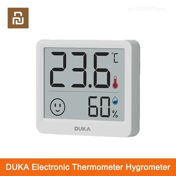 Xiaomi DUKA Atuman 2,5-дюймовый ЖК-электронно-цифровой измеритель температуры и влажности, комнатный термометр, гигрометр, метеостанция