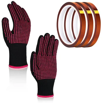 Термостойкие перчатки и 3 рулона термопресс-ленты размером 10 мм X 33 м 108 футов, термостойкие перчатки, термопленка для перчаток, Сублимационная лента