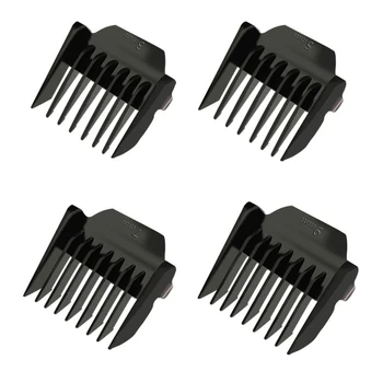 4шт сменных гребней Limit Comb С триммерной головкой Limit Comb для машинки для стрижки волос Philips, 3 мм, 5 мм, 7 мм, 9 мм, черный