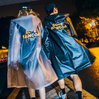 Уличный стиль, походный плащ для пары, плащи для взрослых мужчин и женщин, Универсальный Прозрачный Водонепроницаемый дождевик с капюшоном, костюм