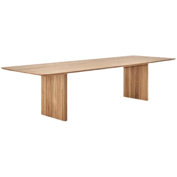 Обеденный стол из массива дерева в скандинавском стиле, небольшой домашний прямоугольный рабочий стол из дуба, обеденный стол, известный в Интернете