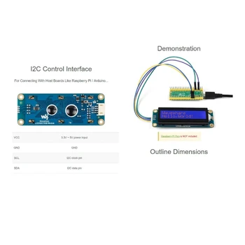 Модуль LCD1602 RGB с регулируемой цветовой подсветкой для проектов RaspberryPi Picoand ArduinoProjects