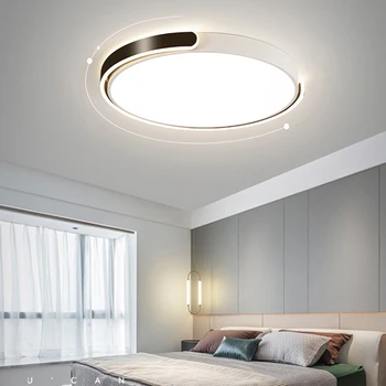Современный светодиодный потолочный светильник со спальней, гостиной, кухней, проходом, Ультратонкая Люстра, Люстра для домашнего декора.