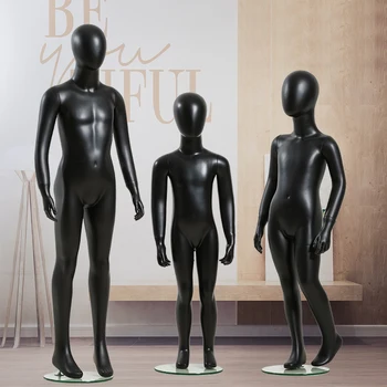 Тупая черная детская модель Детский манекен в полный рост Детский дисплей-манекен