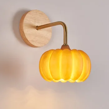 Креативный настенный светильник в виде тыквы для спальни, бра, светильники для столовой, дизайнерский светильник для лофта в скандинавском стиле, украшение для Хэллоуина