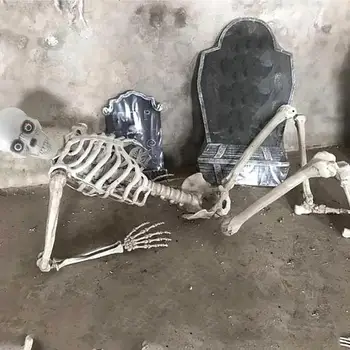 Имитация украшения на Хэллоуин, человеческий скелет, украшения на скелет в натуральную величину 1: 1 для украшения вечеринки в Патио на Хэллоуин
