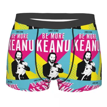 Мужские трусы-боксеры с Киану Ривзом, дышащее нижнее белье, шорты с 3D-принтом высшего качества, подарки на день рождения