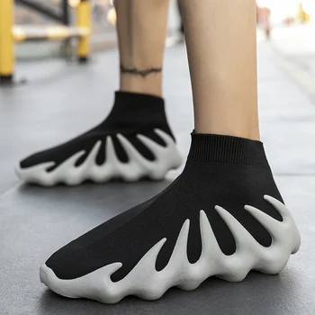 Мужские и женские кроссовки Вулканизированная обувь без шнуровки, удобная спортивная обувь для бега, повседневная легкая обувь для улицы, пара больших размеров 36-48