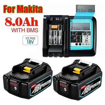 Новейшая Модернизированная Литий-ионная Аккумуляторная Батарея BL1860 18V6000mAh для Makita 18v Battery BL1840 BL1850 BL1830 BL1860B LXT400 Mo