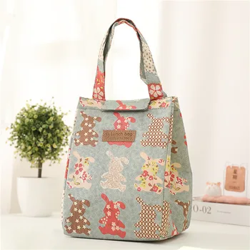 Модная сумка для ланча с тепловой изоляцией, Милые многоцветные сумки-коробки для завтрака, женская Портативная ручная упаковка, товары для пикника и путешествий.
