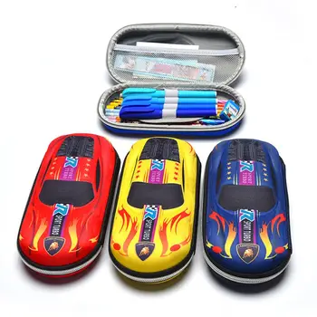 Подарки для мальчиков Сумка для ручек EVA Водонепроницаемый Гоночный автомобиль Большой емкости Автомобильный Пенал Пенал для ручек 3D Пенал Канцелярская коробка