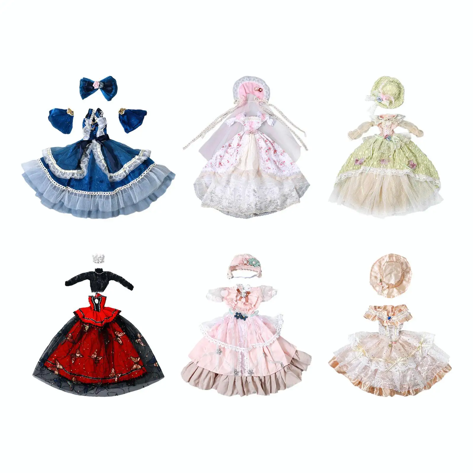 24-дюймовая кукла, платье в стиле ретро, имитирующая кукольную одежду, 60-сантиметровое платье для куклы-девочки, платье для куклы 1/3 BJD
