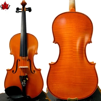 Скрипка maestro ручной работы из массива дерева 4/4 в стиле Strad SONG, оригинальный узор в виде розы на Хвостовике, огромный и мощный звук #15228
