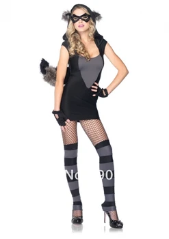 ZY887, костюм Енота на Хэллоуин, платье животного с хвостом