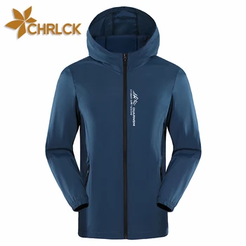 CHRLCK UPF50 Солнцезащитная Мужская куртка для кемпинга, пешего туризма, рыбалки, Ветровка, Дышащие куртки, Быстросохнущее тонкое пальто на открытом воздухе