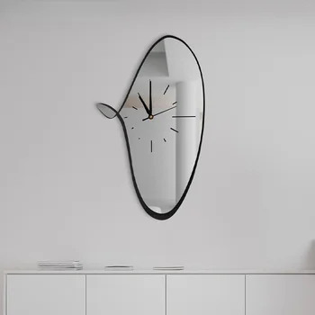Современная минималистская декоративная роспись настенные часы в гостиной Часы в скандинавском стиле, настенный светильник на крыльце, роскошные домашние часы без звука