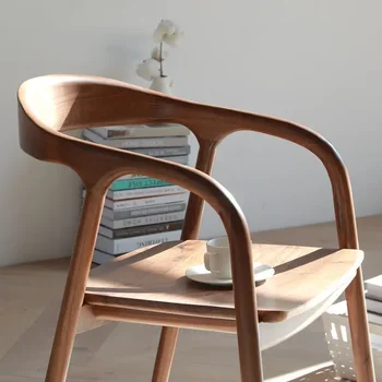 Обеденные стулья и табуретки из массива североамериканского белого воскового дерева, минималистичные кресла Schumet, китайская легкая роскошь surround c