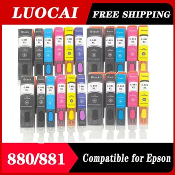 5 цветов/6 цветов PGI-880 CLI-881 Заправляемый Чернильный Картридж для принтера Canon PIXMA TS6180 TR8580 TS6280 с Чипом Full ink
