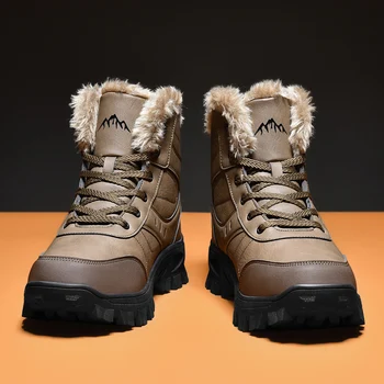 Уличные мужские ботинки с высоким берцем, мужские нескользящие походные ботинки, осенне-зимняя дышащая походная обувь, Мужские тактические ботинки