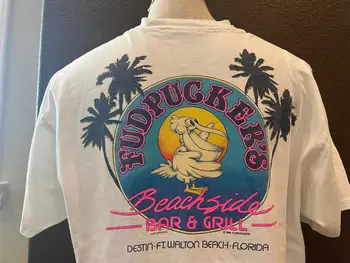 Винтажная футболка Fudpucker's Bar and Grill 90-х годов, Дестин, Флорида, размер XL