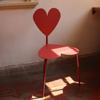 Креативное фото знаменитостей в Интернете, персонализированный стул Red Love, художественный стул, эффектное украшение для дома на открытом воздухе
