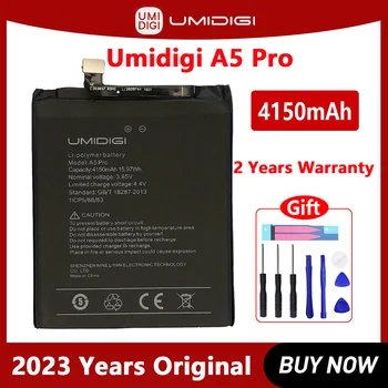 Новый оригинальный аккумулятор A5 для телефона UMI Umidigi A5 Pro емкостью 4150 мАч, высококачественный аккумулятор с инструментами
