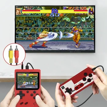 Портативная мини-игровая консоль в стиле ретро, 8-битный цветной ЖК-дисплей с диагональю 3,0 дюйма, детский цветной игровой плеер, встроенный 400 игр
