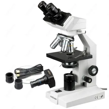 Бинокулярный составной микроскоп -AmScope поставляет новый бинокулярный составной микроскоп 40X-1600X + 3-мегапиксельную камеру