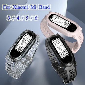 Фитнес-Браслет Для Xiaomi Mi Band 3 4 5 6 Резиновый Ремешок Для Часов Xiomi Xiami Miband3 Miband4 Miband5 Miband6 Аксессуары Для Часов