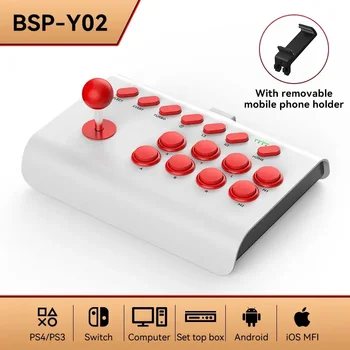 BSP-Y02 Для переключателя для аркадных игр PS3/PS4, беспроводного проводного контроллера Bluetooth для телевизора, ПК, IOS, Android, джойстика Steam