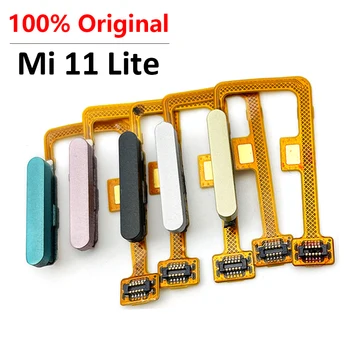 100% Оригинальная новинка для Xiaomi MI 11 Mi11 Lite Датчик отпечатков пальцев Кнопка Home Ключ Лента Гибкий кабель Запасные части