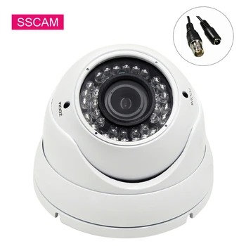 5-Мегапиксельная AHD камера видеонаблюдения с переменным фокусным расстоянием 2,8-12 мм белого цвета, Антивандальная инфракрасная купольная камера для домашней безопасности, расстояние ИК-излучения 30 м