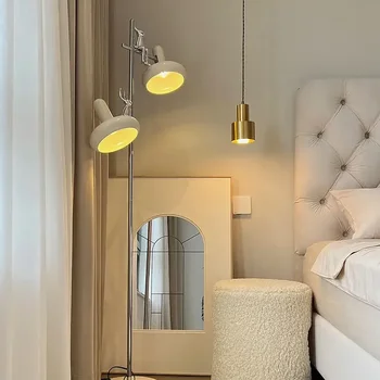 Украшения дома Светодиодная лампа Современный милый дизайн в кремовом стиле с кроликом Напольный светильник для спальни, кабинета, гостиной, столовой Люстры