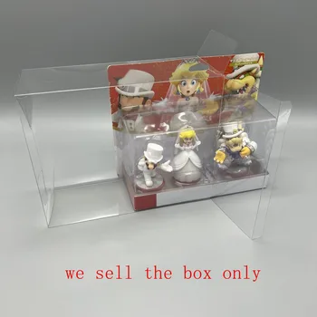 Прозрачная коробка с крышкой из ПЭТ-материала для хранения свадебной игры Amiibo Mario display box