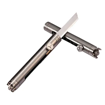 Точилка для мини-ножей из титанового сплава, многофункциональный мини-карманный нож для сноса на открытом воздухе, EDC-нож, бумажный брелок для ключей