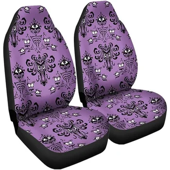 Чехол для автокресла Фиолетовый дизайн с призраком Хэллоуина для мужчин и женщин, мягкая подушка для автокресла, универсальная, подходит для автомобиля внедорожник Седан Грузовик