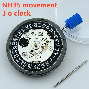 Механизм NH35 высокоточный автоматический механический механизм с окошком даты на 3 часа мужской часовой механизм аксессуары для часов