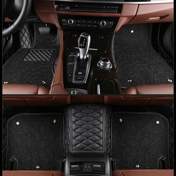 Двухслойные автомобильные коврики в индивидуальном стиле для BMW X1 E84 2009-2015 годов выпуска Детали интерьера Автомобильные аксессуары