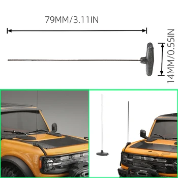Модернизация имитации антенны с металлической крышкой для 1/10 гусеничного радиоуправляемого автомобиля Traxxas TRX4 BRONCO Fordham Diy Parts