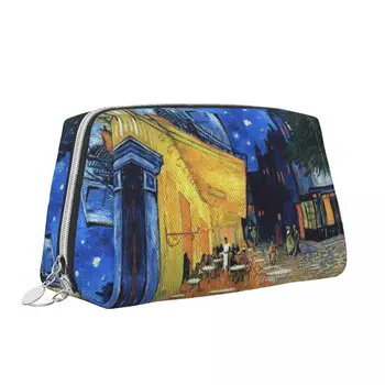 Модная женская сумка для хранения туалетных принадлежностей Vincent Van Gogh The Cafe Terrace, сумки для макияжа, товары для красоты на молнии большой емкости