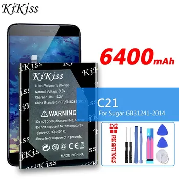 Мощный аккумулятор KiKiss емкостью 6400mAh C 21 (596781) для Sugar GB31241-2014 C21 Bateria