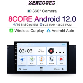 2Din Carplay Android 12 Автомобильный Мультимедийный Плеер Для BMW 5 Серии E39 X5 E53 M5 1996-2007 4G LTE GPS Стерео Радио Головное Устройство 8 + 128 Гб
